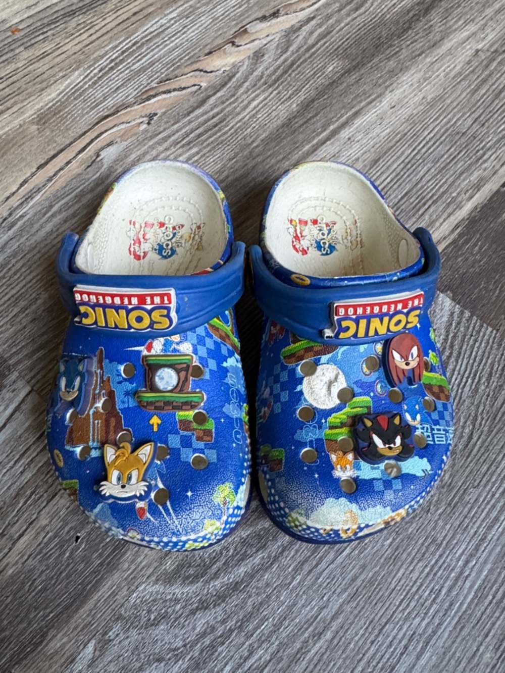 CROCS Blue Sonic Graphic Kids Clogs